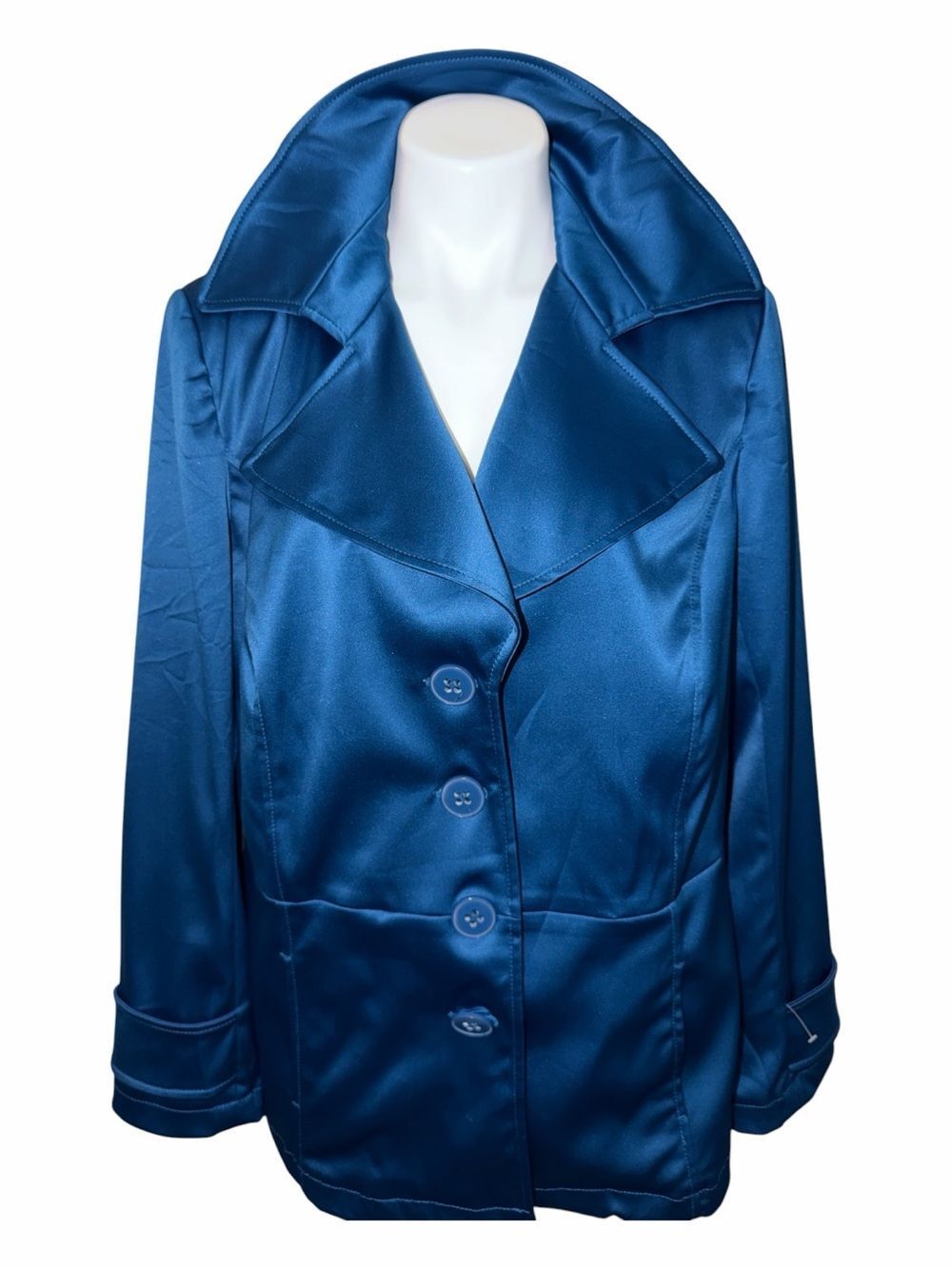 Lane Bryant Teal Satin Pea Coat